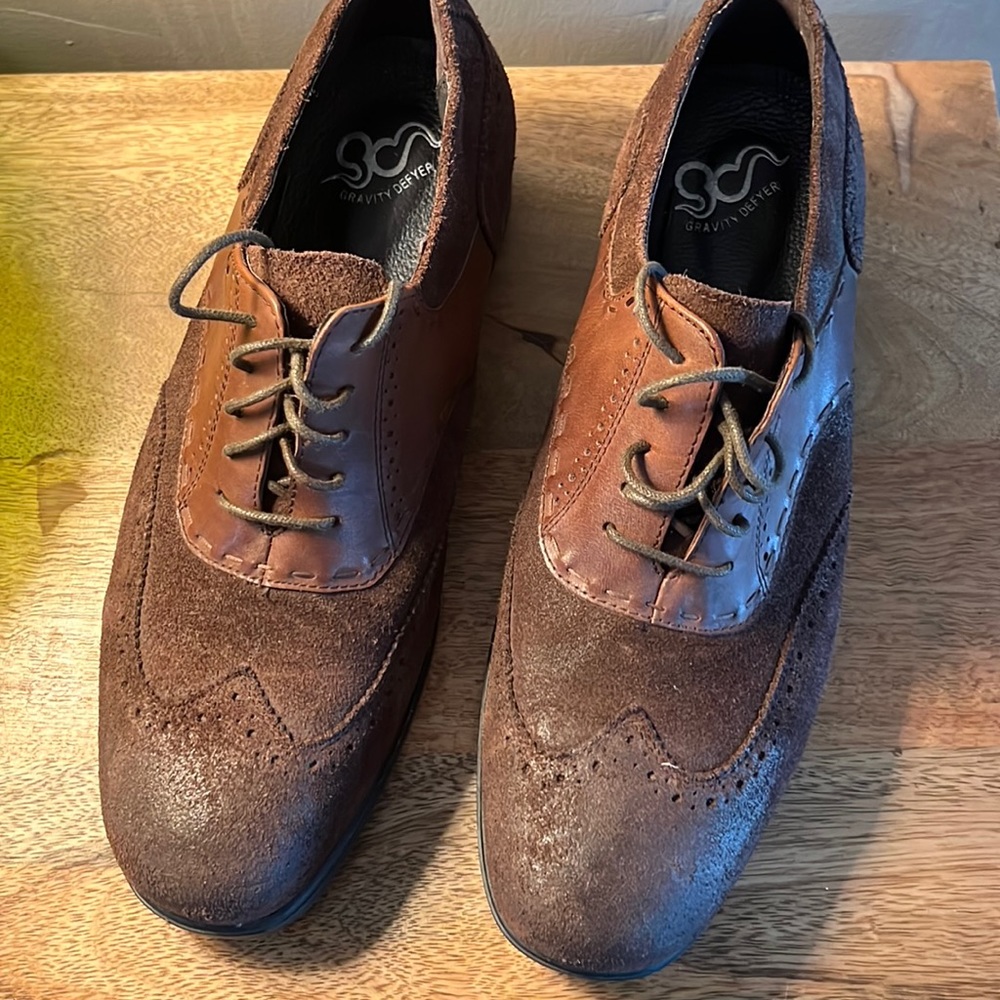 Brown Leather Gravity Defyer Dress Shoes Sz 11.5
